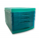 Desktop Drawers Plastic Turquoise Transparent 4 Drawers Desktop Drawers Plastic Turquoise Transparent 4 Drawers